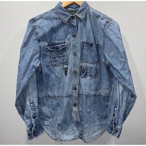 Vintage Dry Goods RARE Ralph Lauren Denim Utility Shirt Chore Jacket Workwear